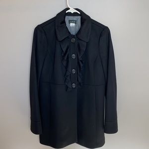 J. Crew Wool Jacket with Ruffle Detail